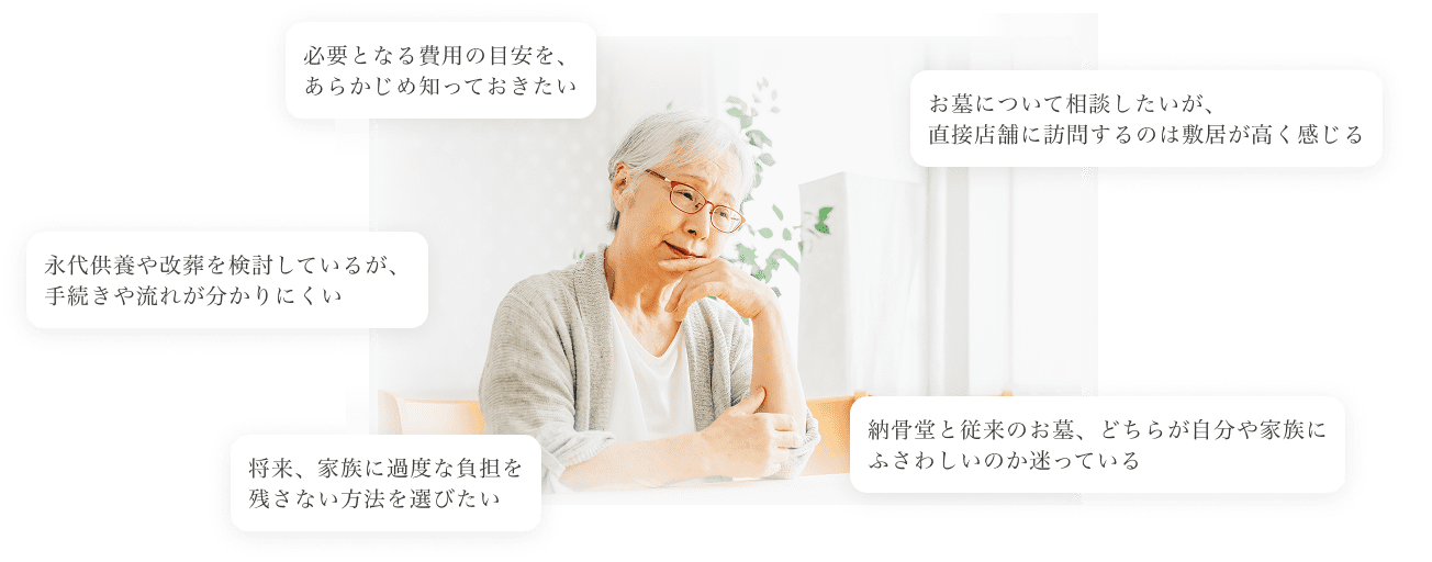 このようなご不安はございませんか?イメージ画像